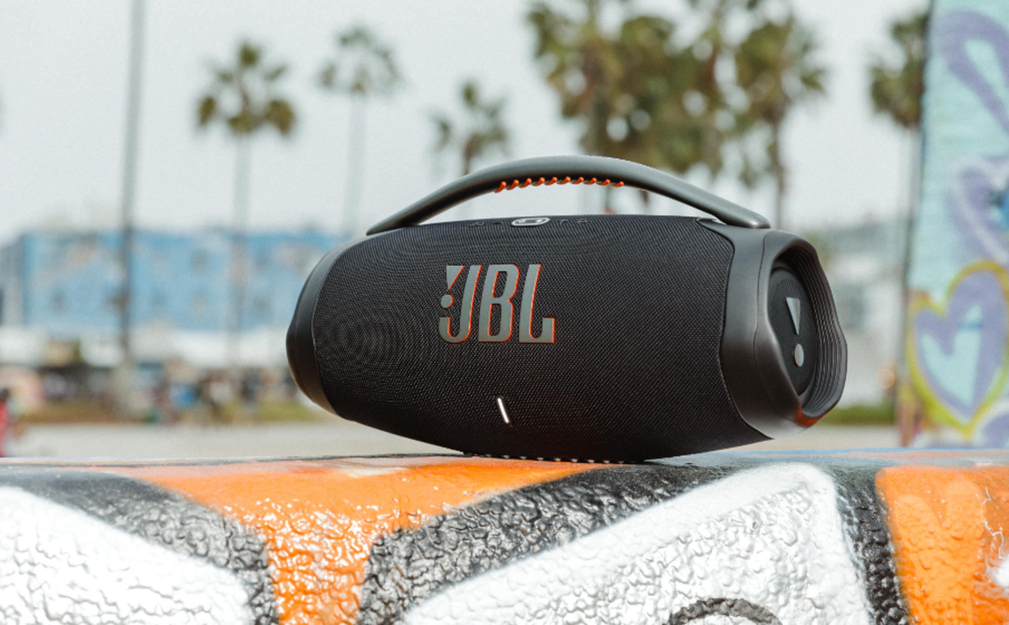 JBL Boombox 3 outdoors at a skate park