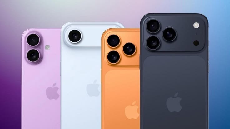 iPhone 17 series camera modules in four colours