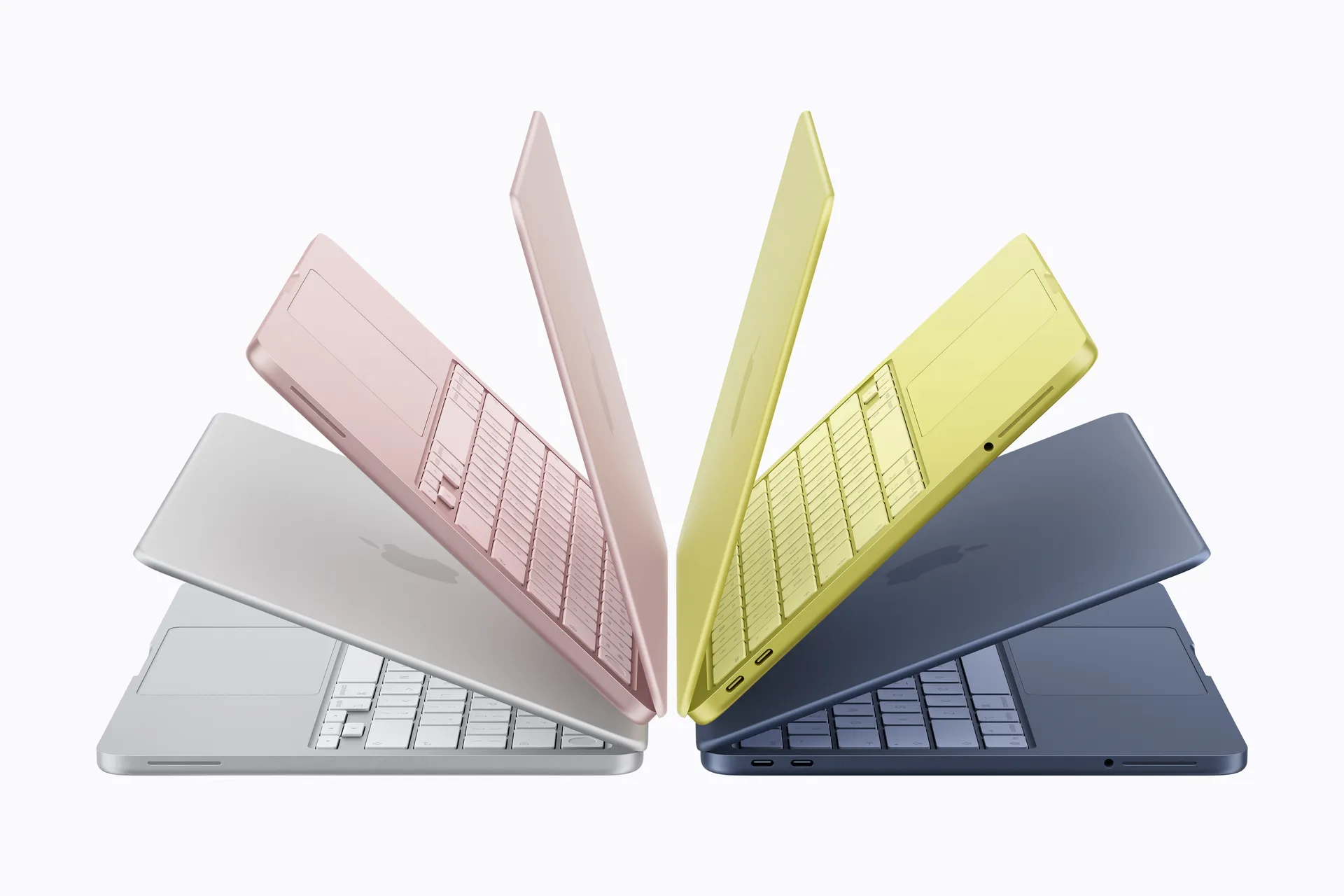 MacBook lineup in five colours