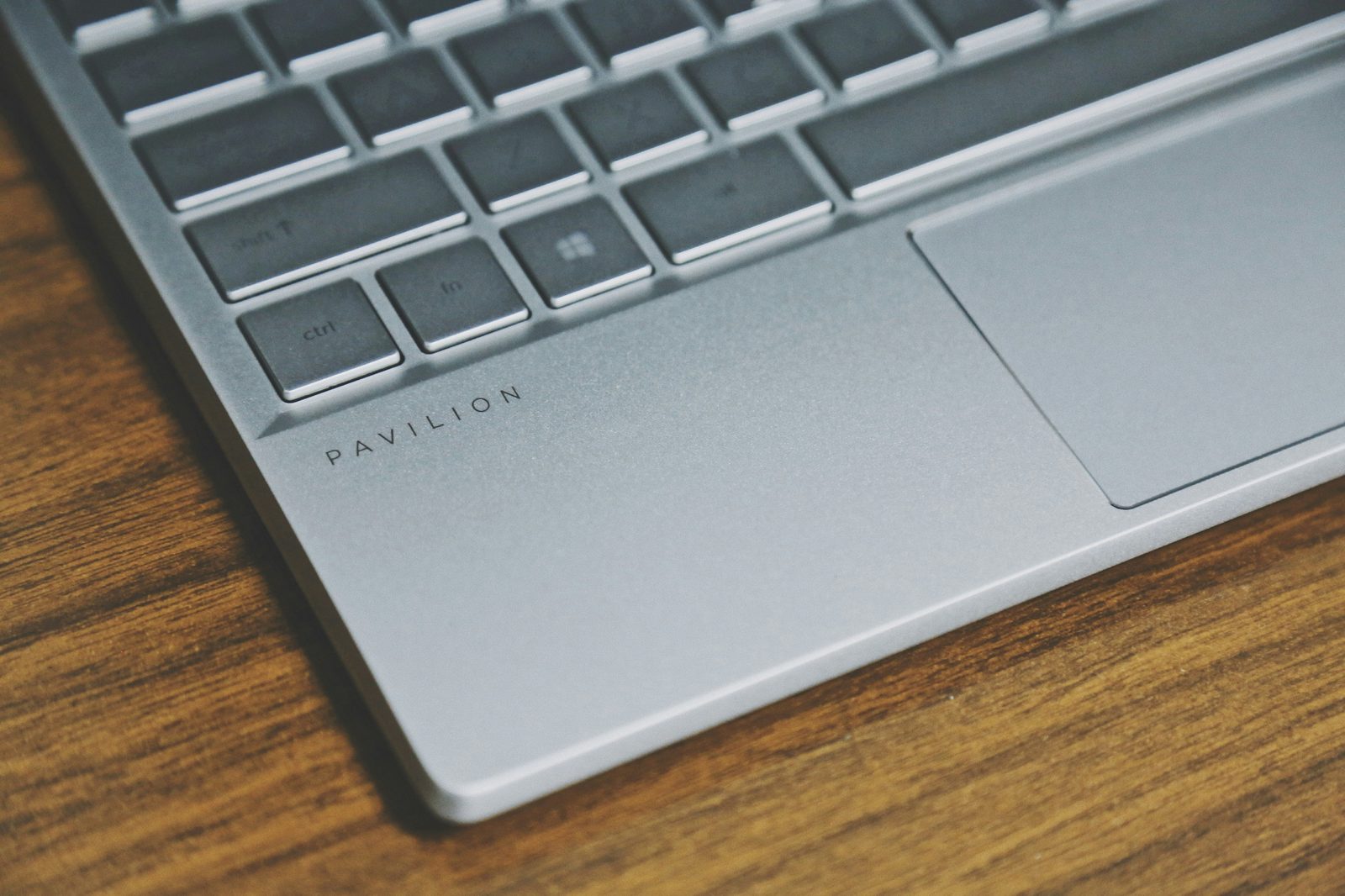 HP Pavilion keyboard and trackpad detail